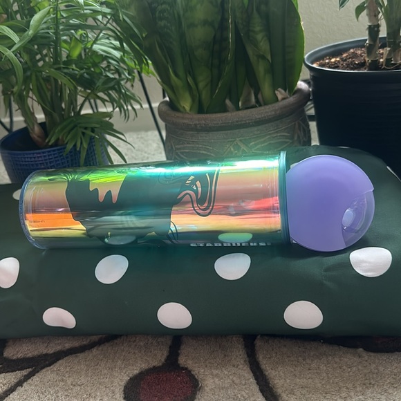 Starbucks 2023 Double Tail Mermaid Insulated Iridescent Tumbler 16oz Blue Purple - Picture 4 of 5